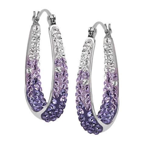 purple sterling silver earrings